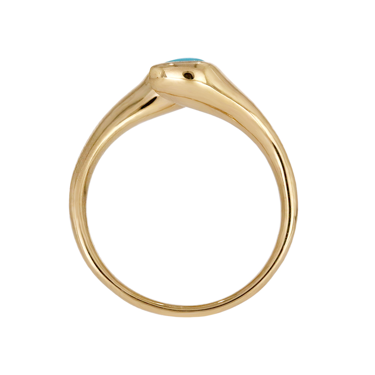 RFE18105TQ. 14k Solid Gold Turquoise and Diamond Drops Ring