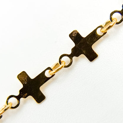 V310GF. 14K Gold-Filled Fancy Cross-Link Chain