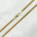 Load image into Gallery viewer, 080R04GGA3. 14K Solid Yellow Gold Flat Curb Necklace
