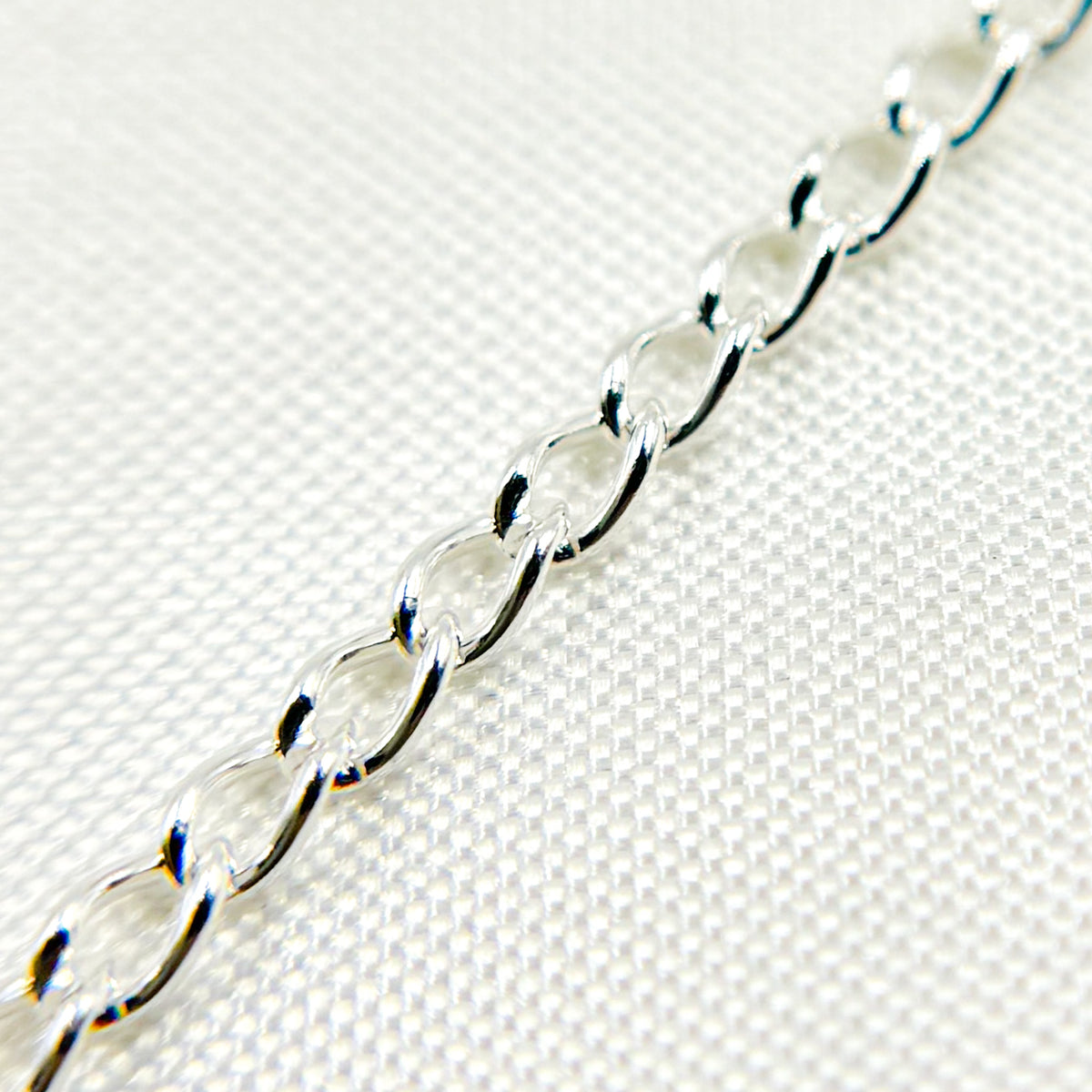 Sterling Silver Curb Cable Chains