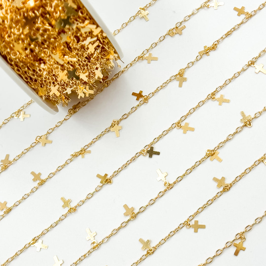 V311GF. 14K Gold-Filled Fancy Dangle Cross-Link Chain