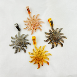 Load image into Gallery viewer, DP270. Diamond Sterling Silver Sun Pendant
