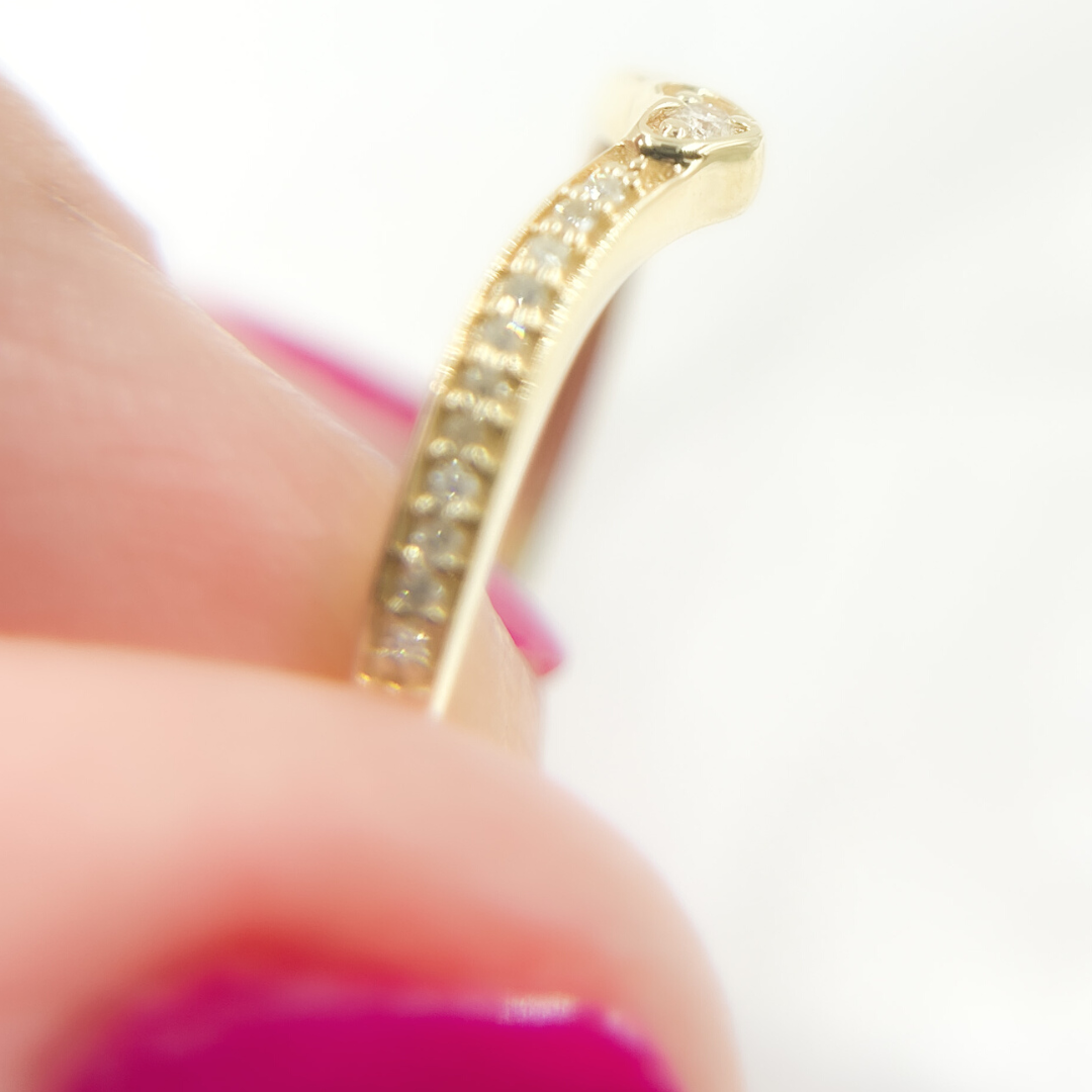 14K Solid Gold Diamond Ring. RAA01229