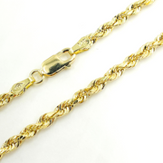 Solid Gold Rope Necklace