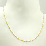 Load image into Gallery viewer, 050FA5CLT5. 14K Solid Yellow Gold Diamond Cut Cable Link Chain
