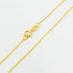 Load image into Gallery viewer, 025R01LGJ08018K. 18K Solid Gold Cable Chain with Extender