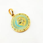 Load image into Gallery viewer, DP828A. Diamond Sterling Silver Round Fancy Enamel Pendant
