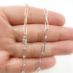 Load image into Gallery viewer, 925 Sterling Silver Round Paperclip Necklace. 2903SSNecklace
