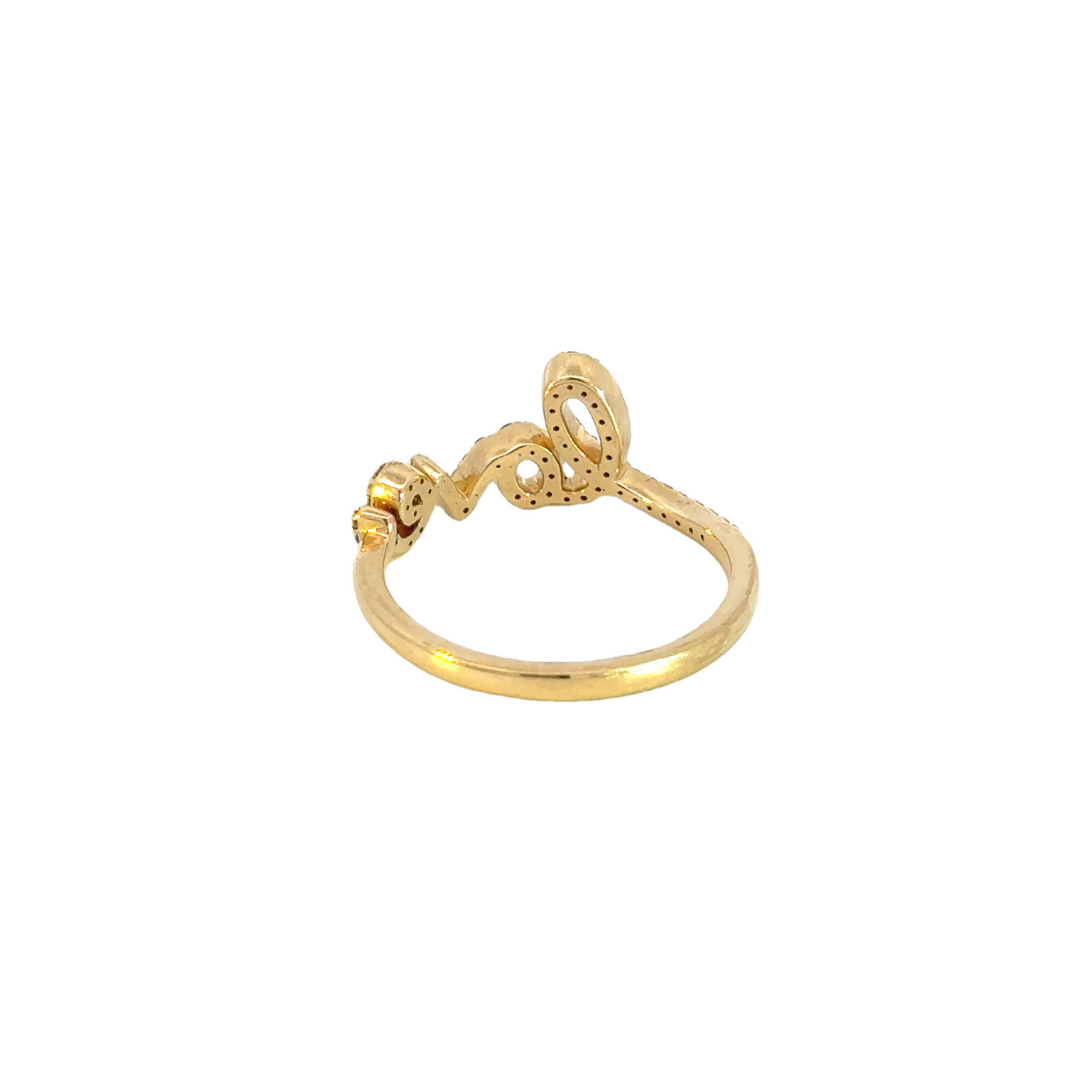 14K Solid Gold Love Word Ring. RFE17924