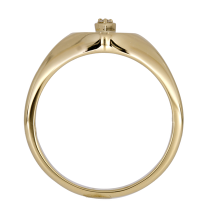 14K Yellow Gold Diamond Heart Ring