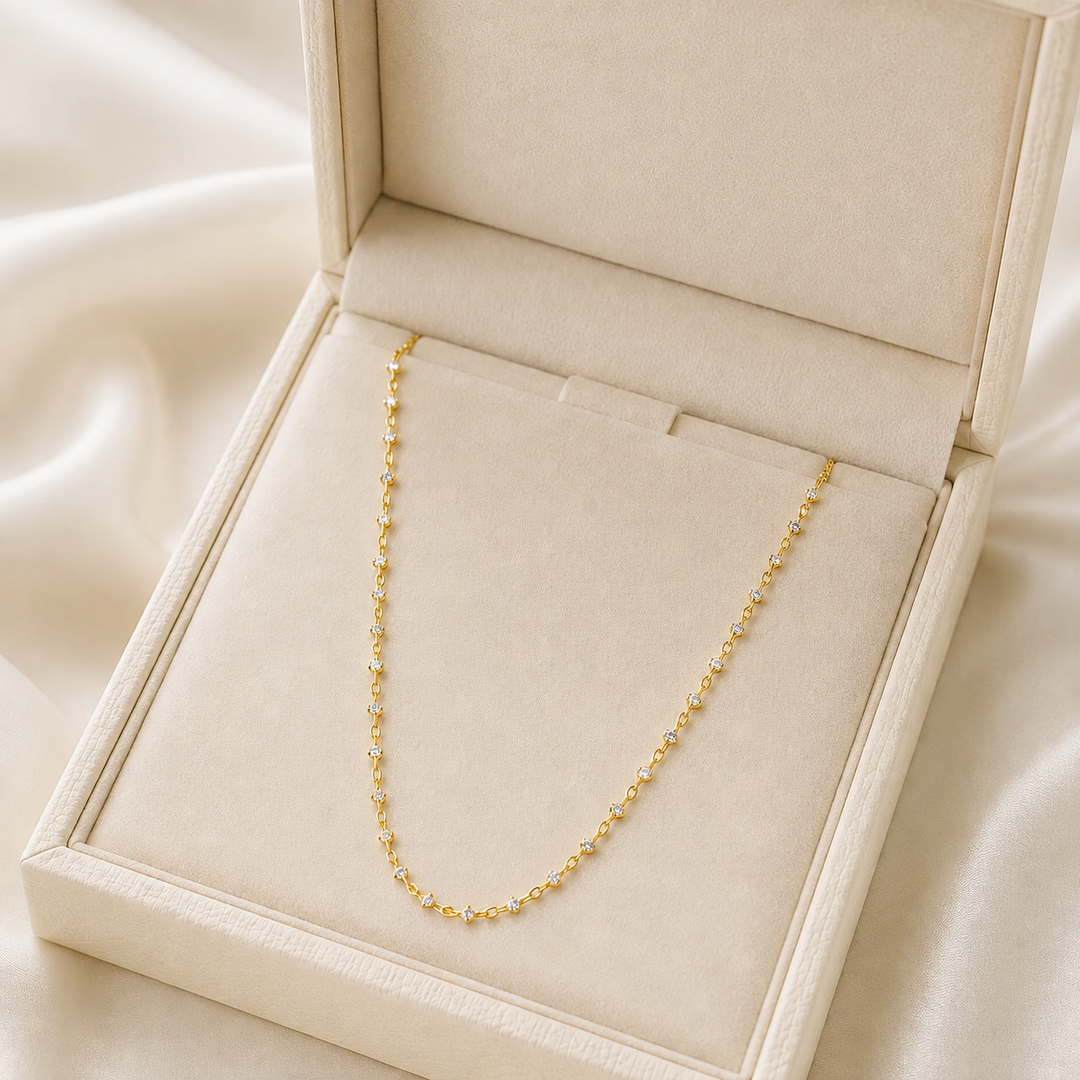 029R02S0QT4P5B958. 14K Solid Yellow Gold Satellite Cubes Chains