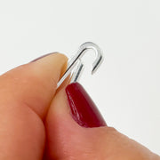White Sterling Silver Oval Clasp