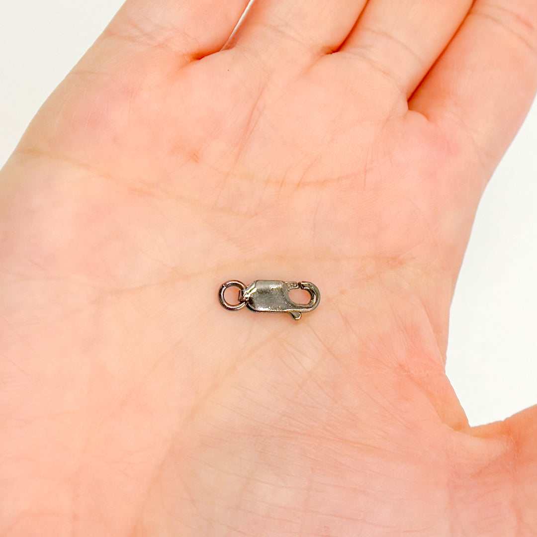 0925LC2BR. 12MM Black Rhodium Lobster Clasp