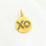 Load image into Gallery viewer, DC822. Diamond Sterling Silver Round &quot;XO&quot; Charm
