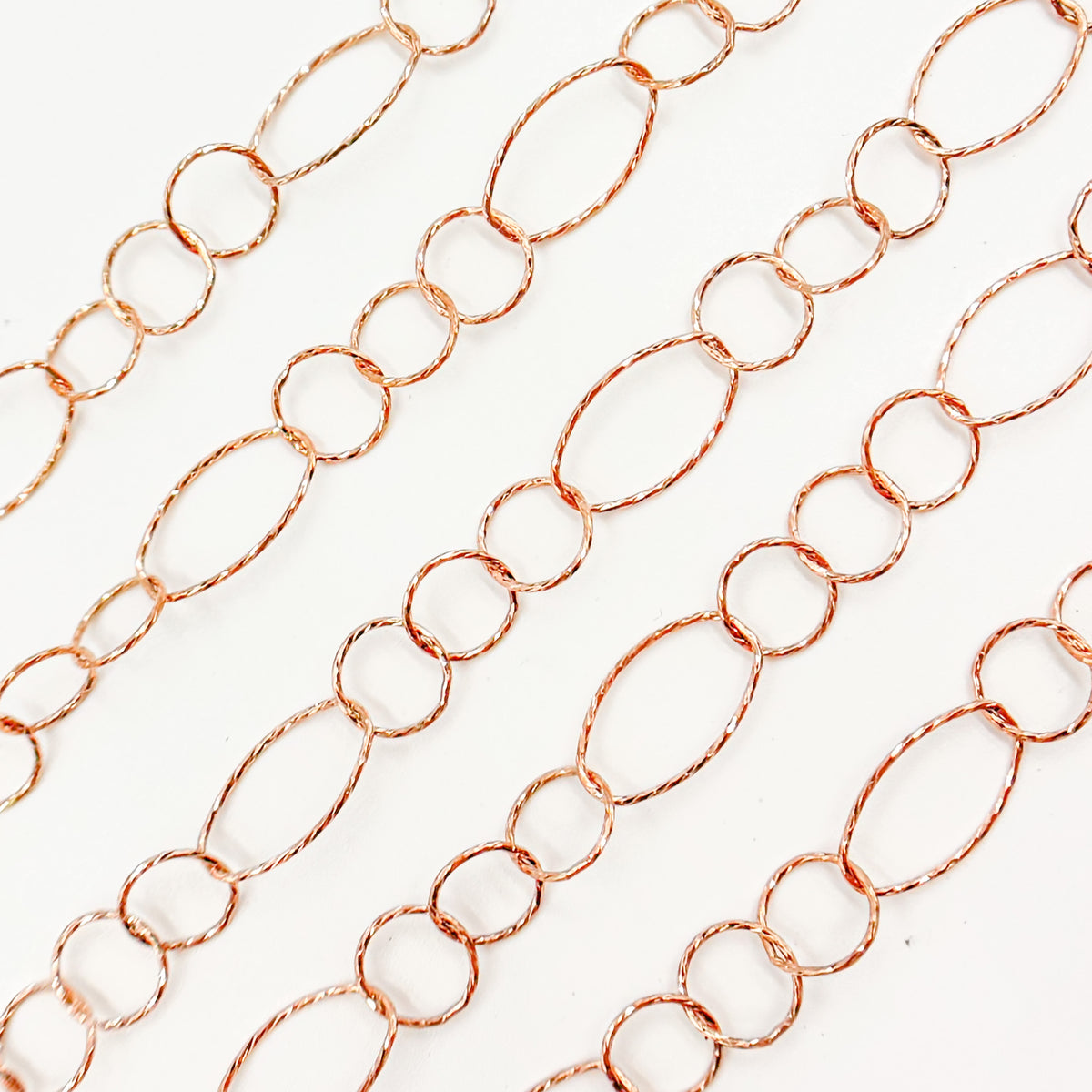 Rose Gold Plated Silver Long and Short Link Chain – Tresor Jewelry Inc