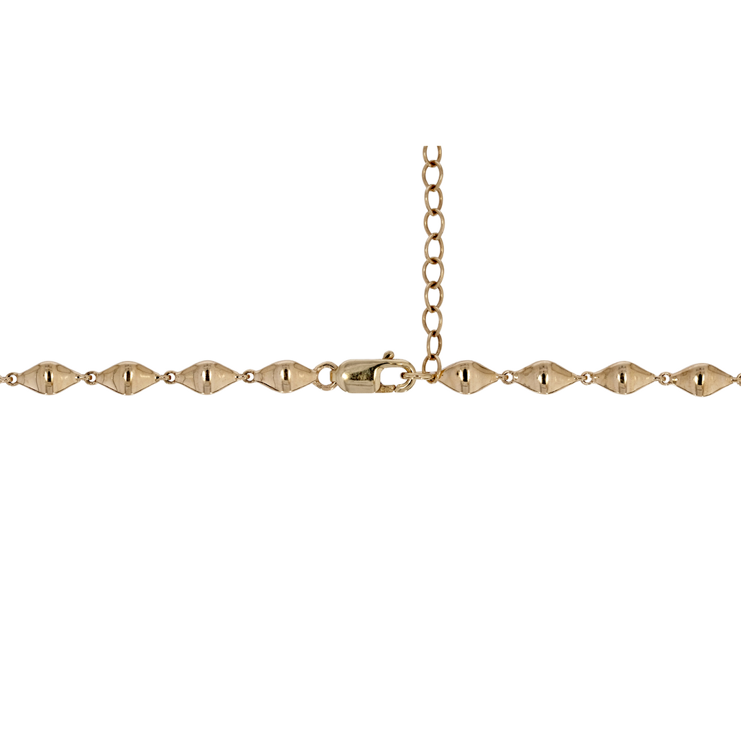 NFQ72698. 14K Solid Gold Diamond Fancy Necklace