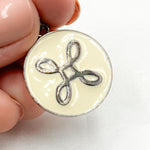 Load image into Gallery viewer, DP563A. Sterling Silver Round Enamel Pendant
