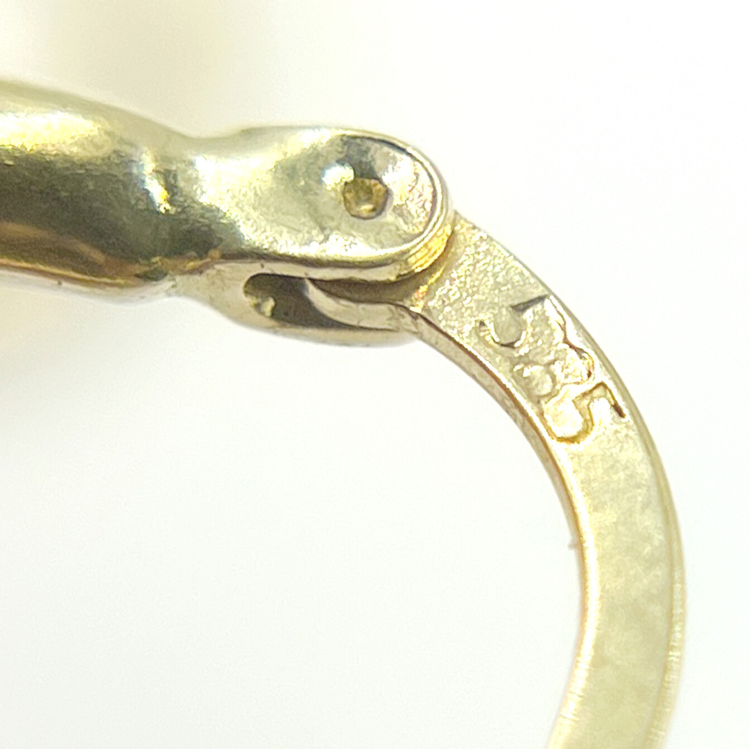 GER140. 14K Solid Gold Chunky Hoop