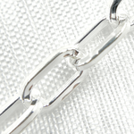 Load image into Gallery viewer, 925 Sterling Silver Hollow Flat Paperclip Link Chain. V138SS
