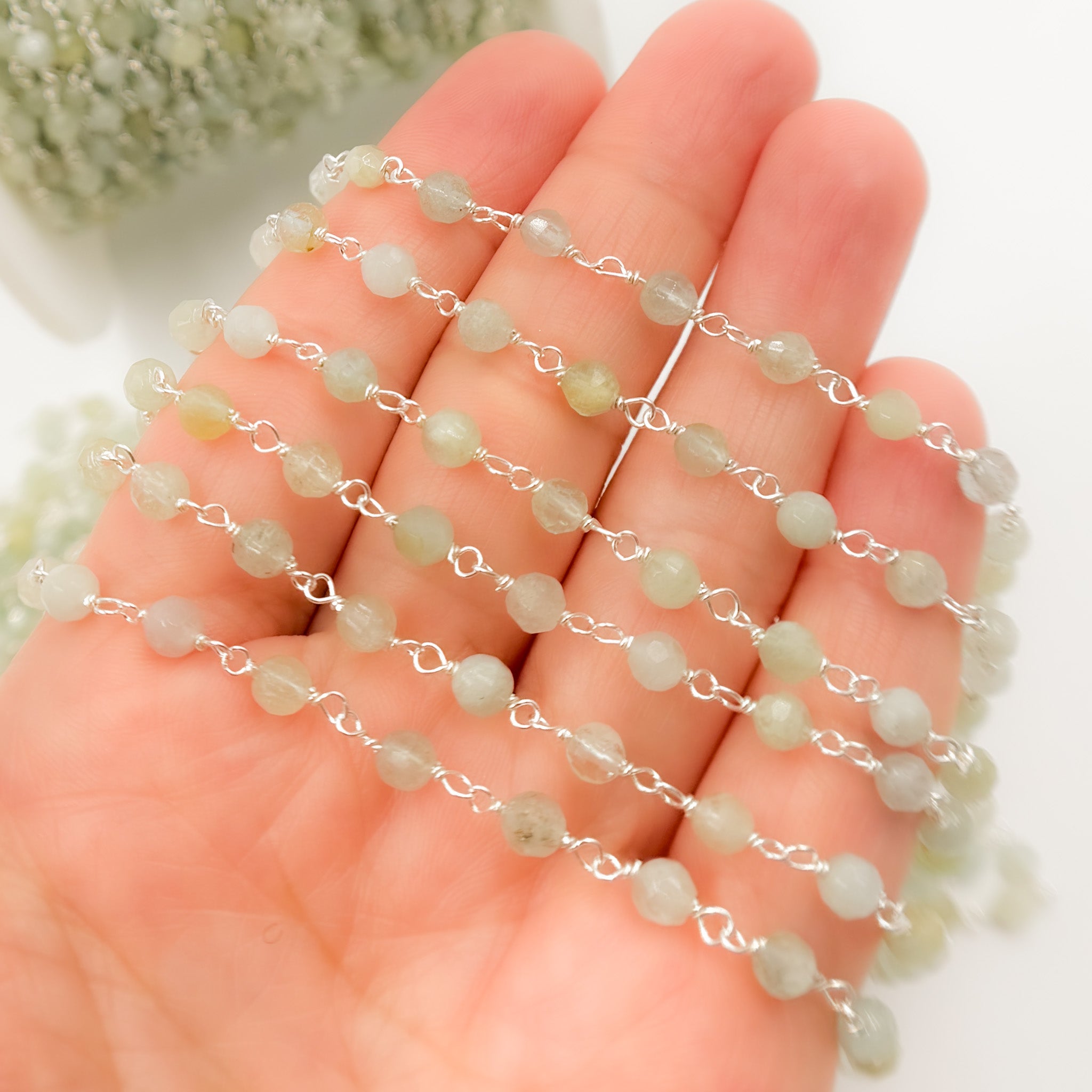 Shop Aquamarine gemstone | Aquamarine Gold Plated Wire Chain