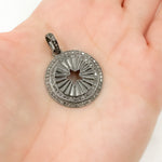 Load image into Gallery viewer, DP762. Diamond Sterling Silver Round Star Pendant
