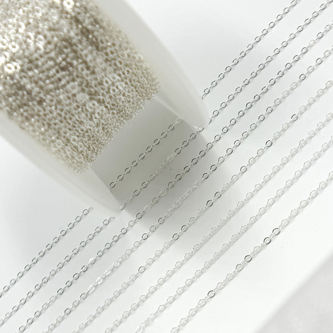 1020FSS. Sterling Silver Flat Cable Chain