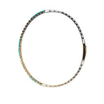 Load image into Gallery viewer, BNH68545. 14K Solid Yellow Gold Diamond and Gemstone Bangle