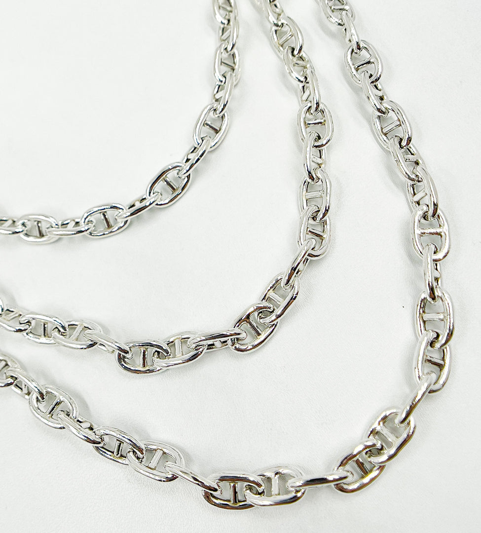 925 Sterling Silver Marina 11x7 mm Link Chain. V81SS