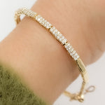Load image into Gallery viewer, BFL60857. 14K Solid Gold Diamond Bracelet