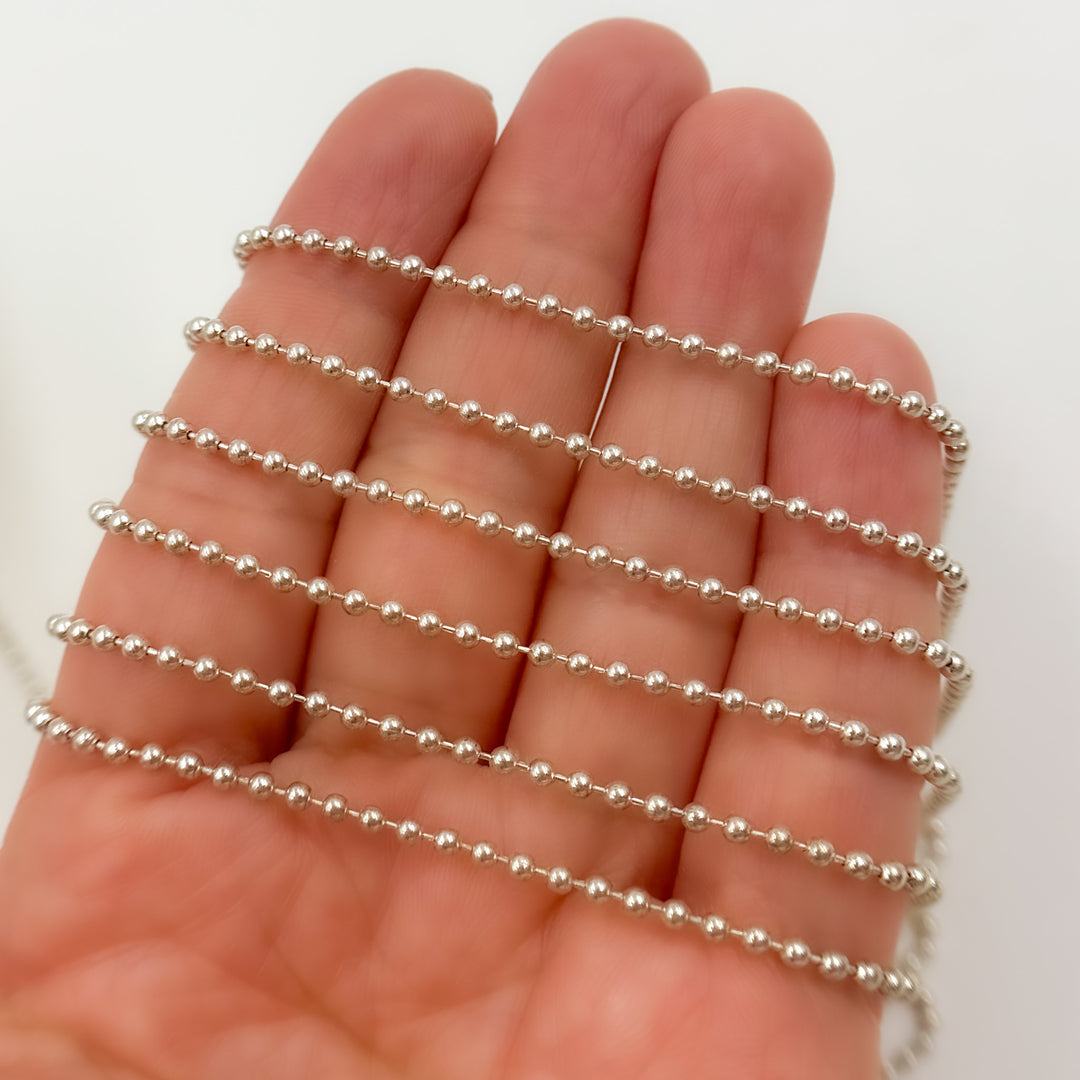 2.0MMBCSS. Sterling Silver Ball Chain