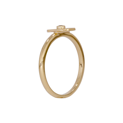 Gold Diamond Rectangle Jewelry Set