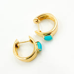 Load image into Gallery viewer, EHZ57585. 14K Solid Gold Gemstone Hoops