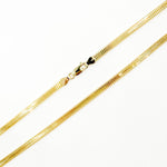 Load image into Gallery viewer, 390J02RUMBA. 14K Solid Gold Flat Snake Necklace
