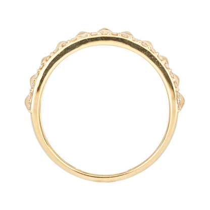 14K Solid Gold Diamond Band Ring. RAF01819
