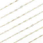 Load image into Gallery viewer, XM1003TT. 14k Gold Filled 1 Long &amp; 3 Sterling Silver Short Link Chain
