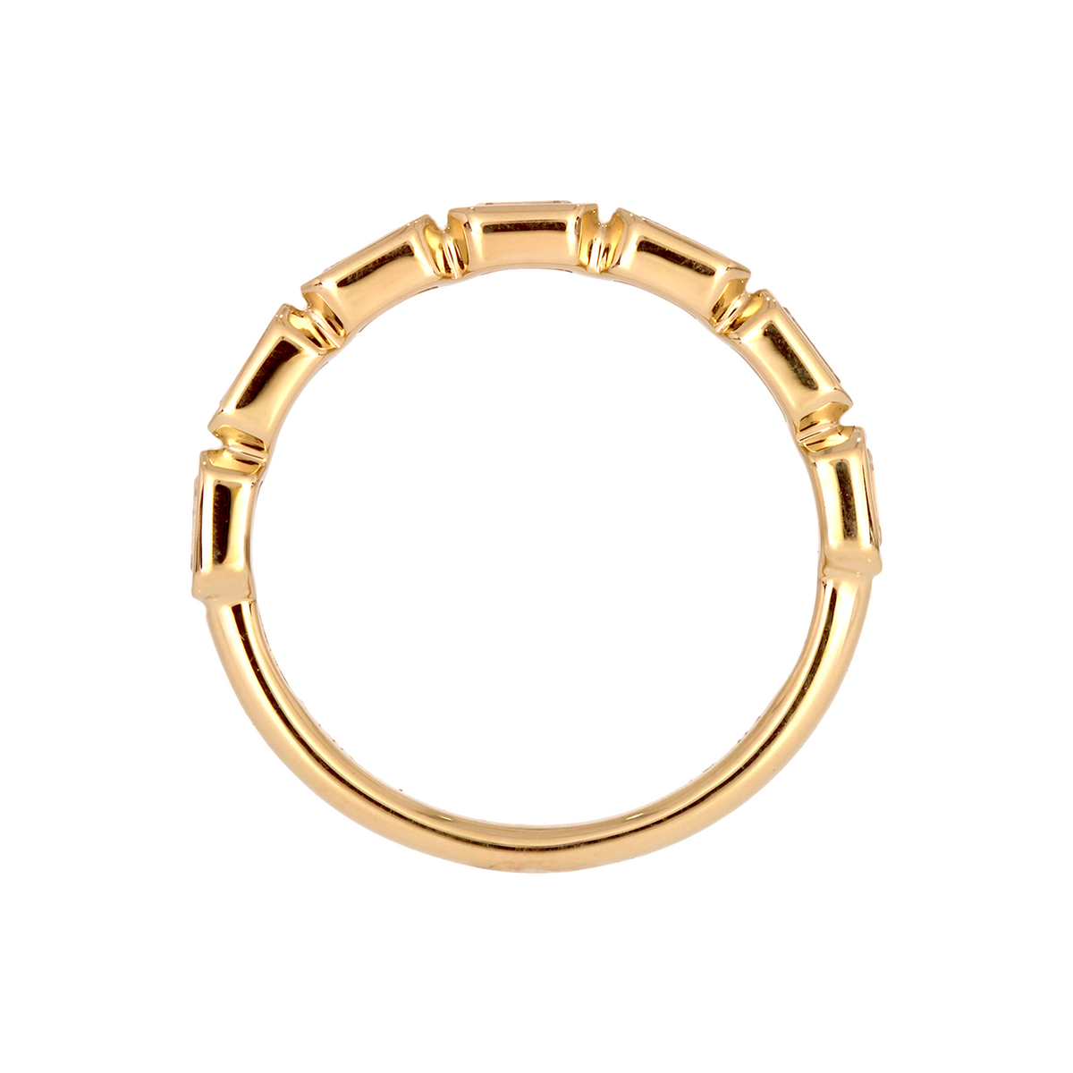 RAJ02417. 14K Solid Yellow Gold Diamond Band Ring