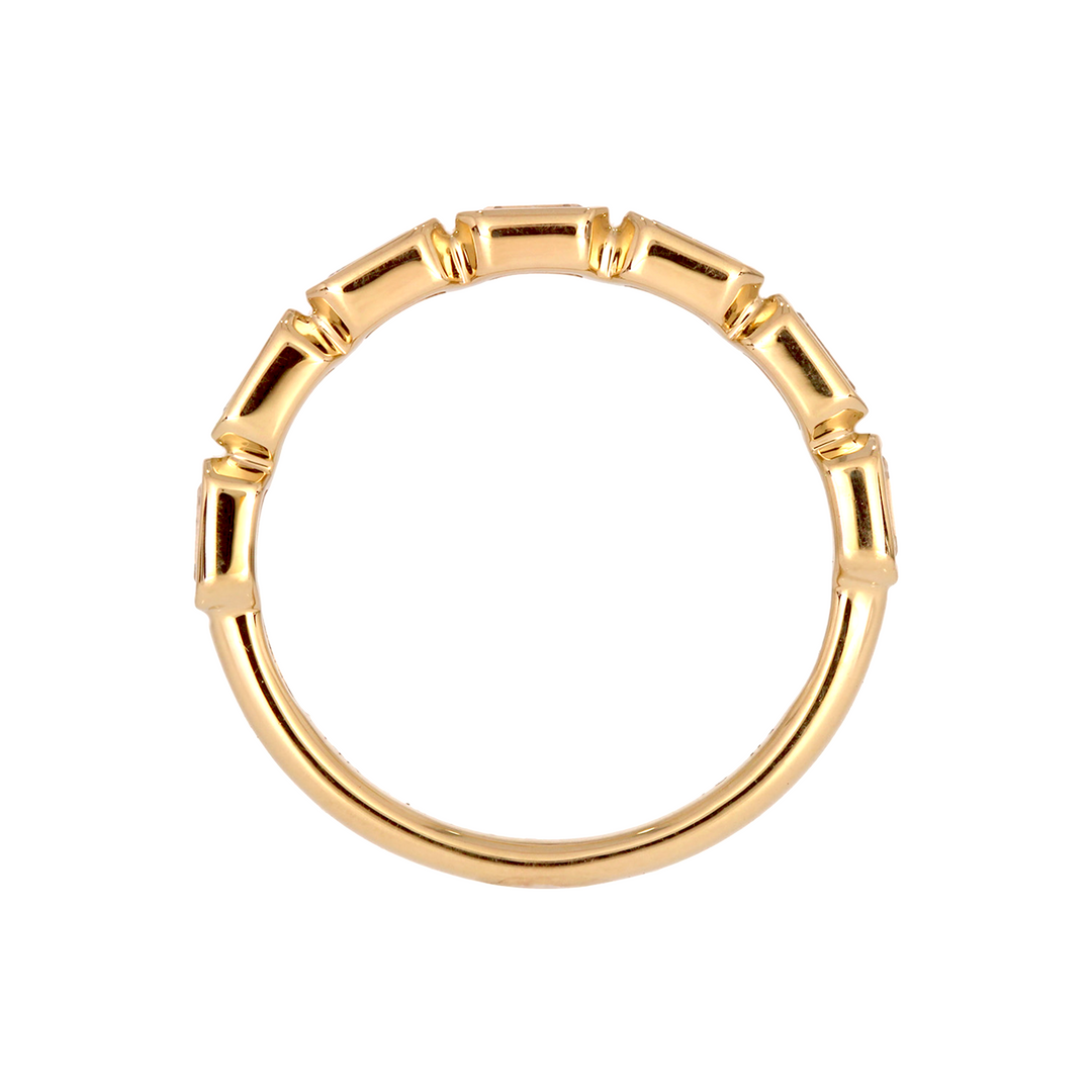 RAJ02417. 14K Solid Yellow Gold Diamond Band Ring