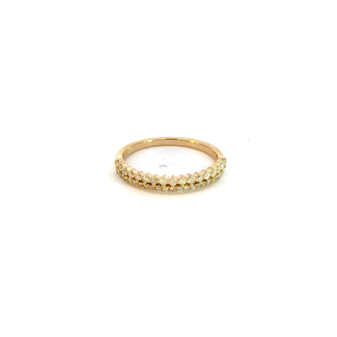14k Solid Yellow Gold Diamond Ring. RAF01448