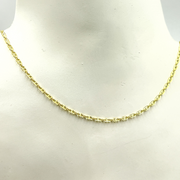  14K Solid Gold Flat Marina Chain