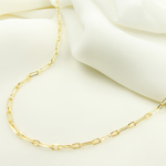 Load image into Gallery viewer, 08014588FD. 14K Solid Gold Paperclip Diamond Cut Chain
