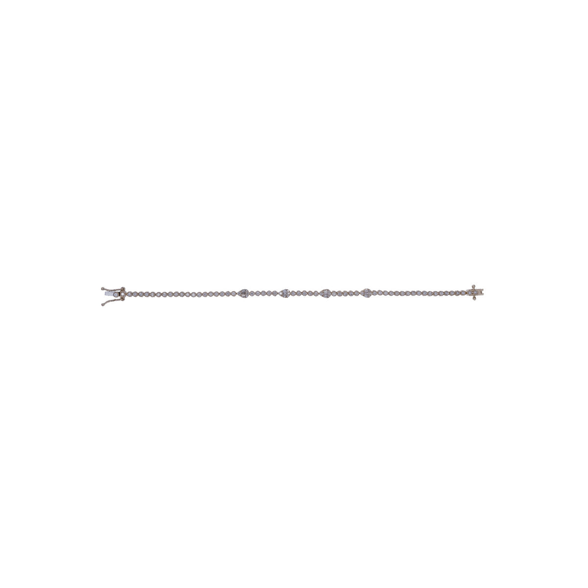 BFN61355. 14K Solid Gold Diamond Bracelet