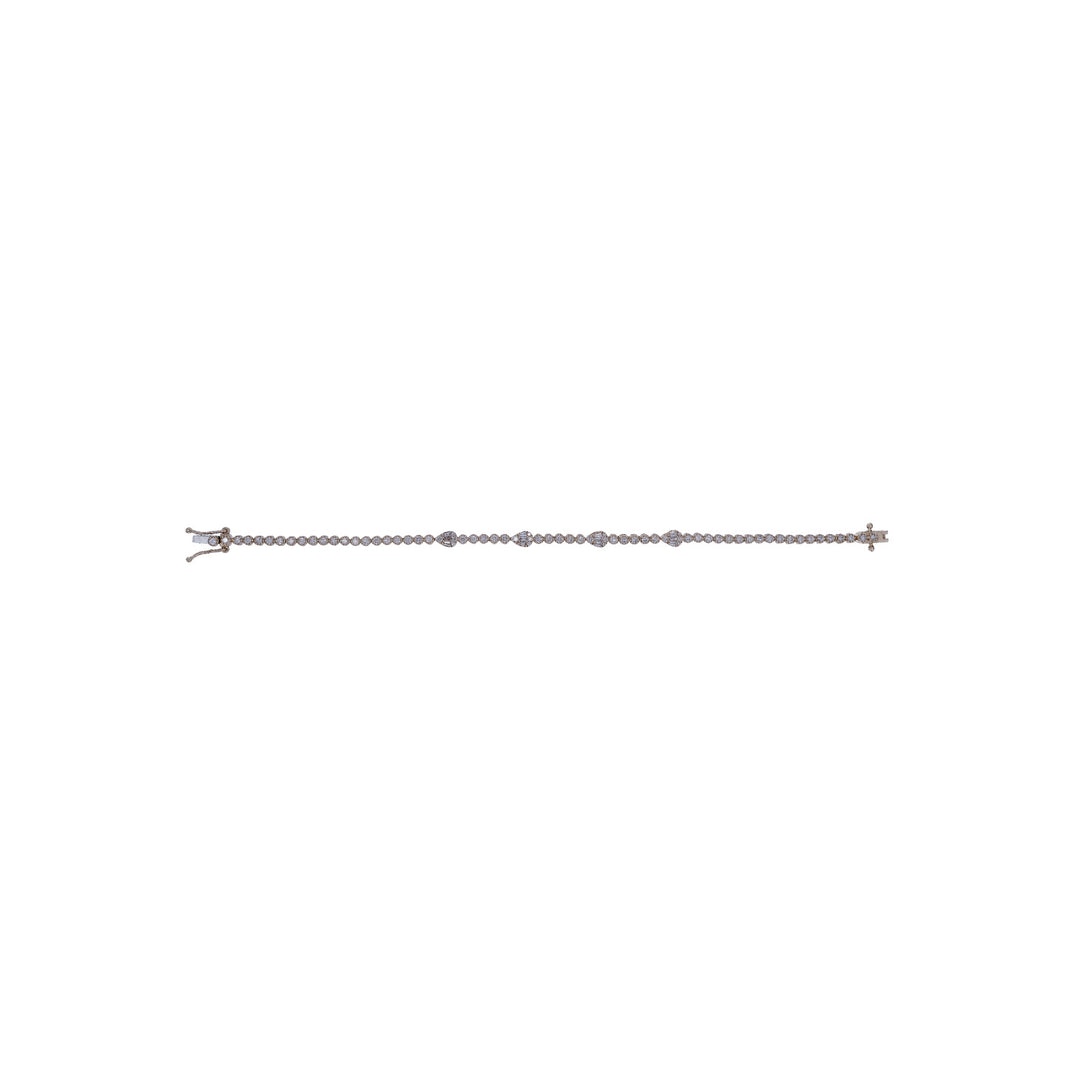 BFN61355. 14K Solid Gold Diamond Bracelet
