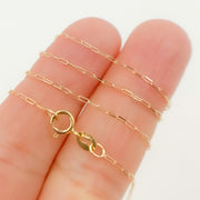14K Solid Gold Paperclip Chain