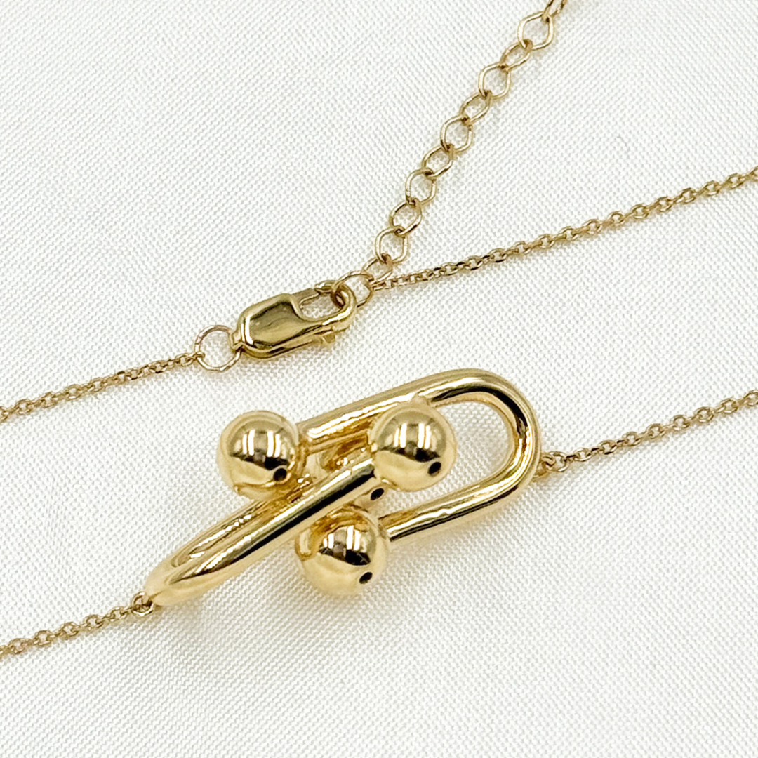 14K Solid Gold Knot Necklace. NFZ71461