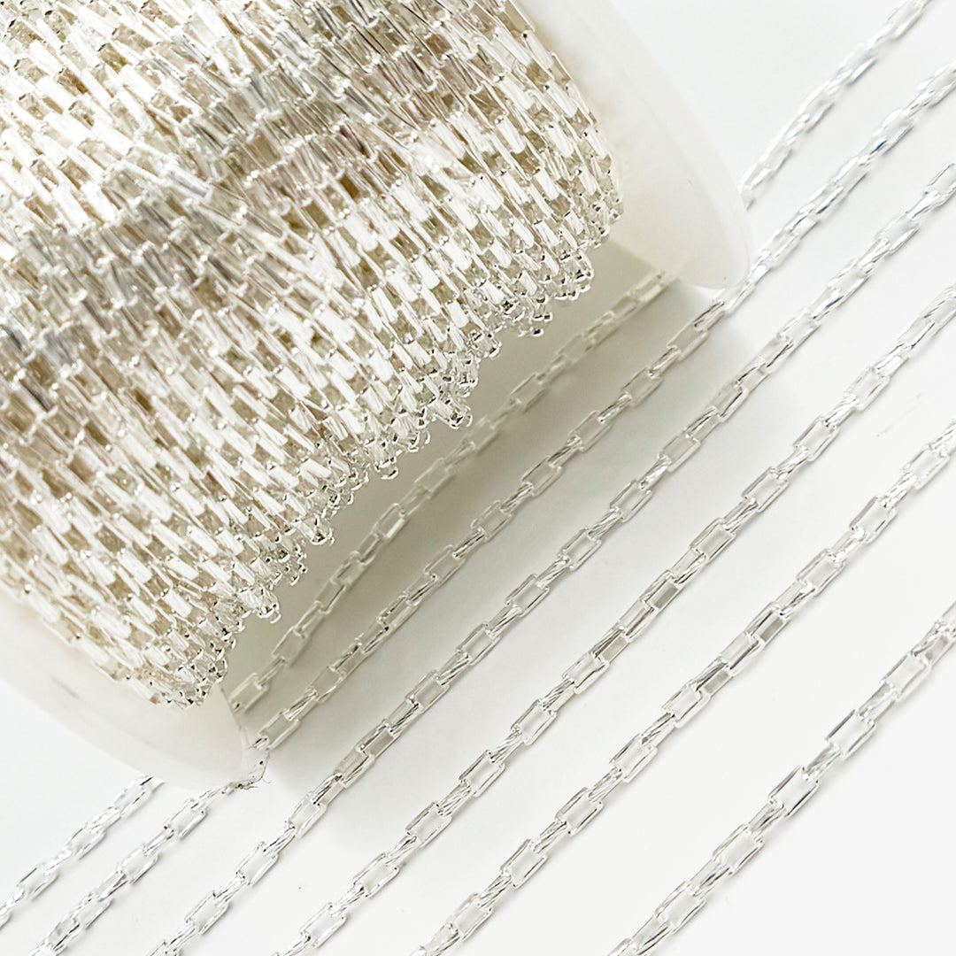 Y130DCSS. Sterling Silver Diamond Cut Box Chain