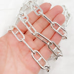 Load image into Gallery viewer, 549MTSS. Sterling Silver Hollow Marina Link Chain
