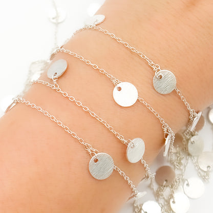 Buy  Silver Disc Dangle Wire Chains