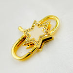 Load image into Gallery viewer, DC610. Diamond &amp; Sterling Silver  Star Trigger Clasp with Enamel
