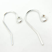 Shop White Sterling Silver Ball End Ear Wire