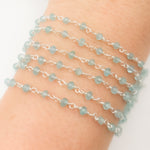 Load image into Gallery viewer, APE5. Apatite Sterling Silver Wire Chain
